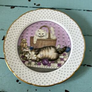 Wedgwood Spink Collectors Plate Janice Thompson' Cats Happy Hour made in…